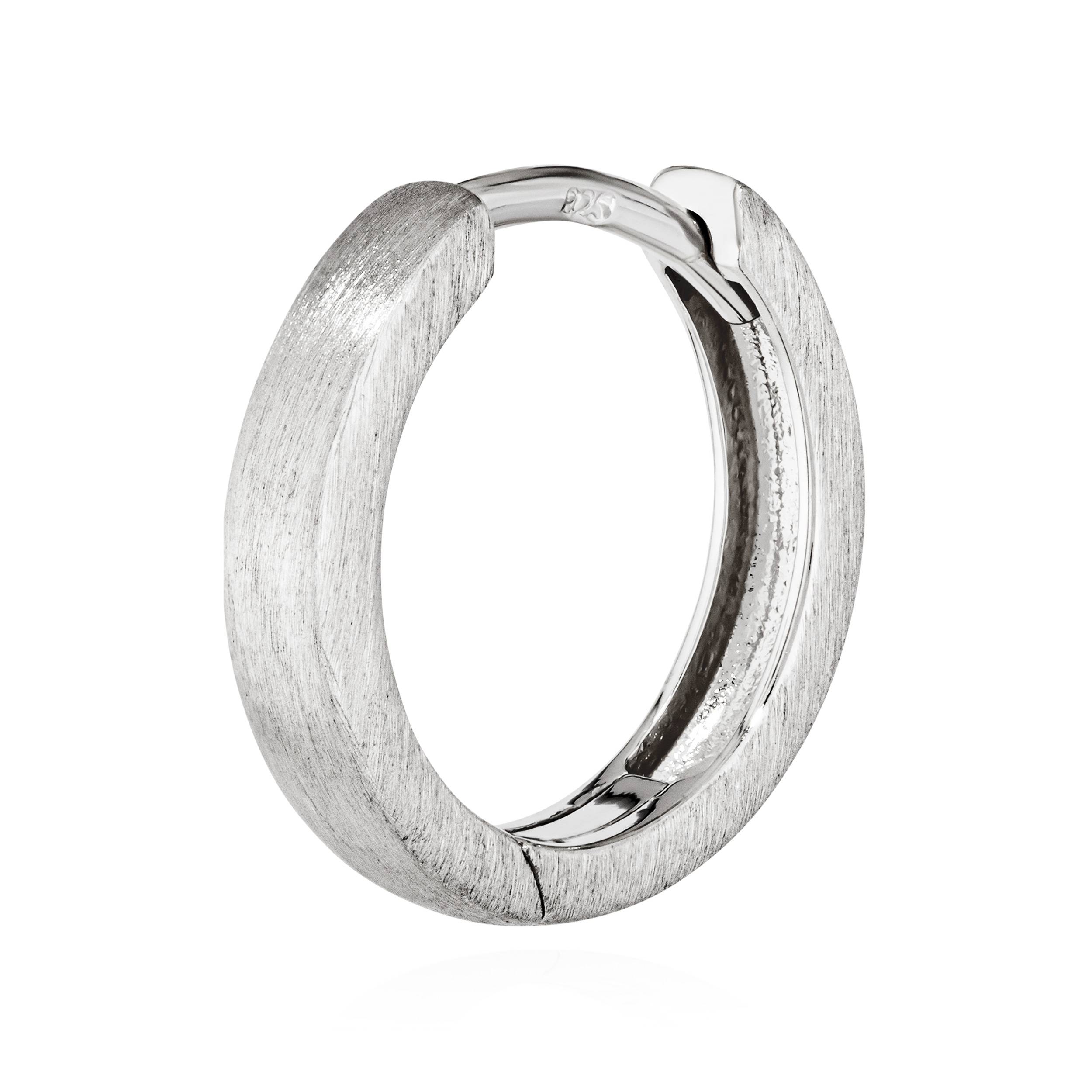 Singolo 925 classico argento sterling creolo pieghevole antiurto donna uomo - Foto 22 di 31
