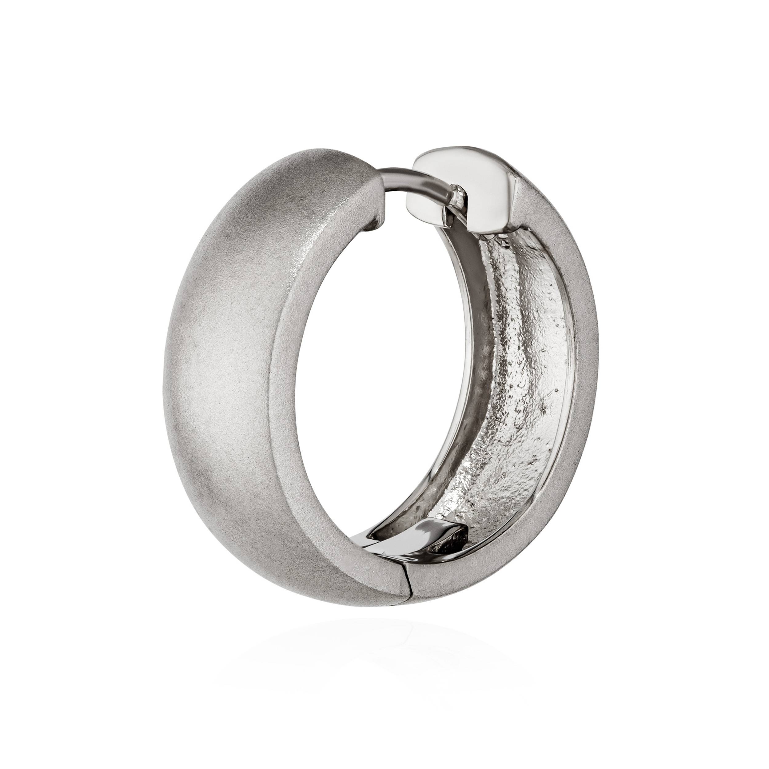 Singolo 925 classico argento sterling creolo pieghevole antiurto donna uomo - Foto 28 di 31