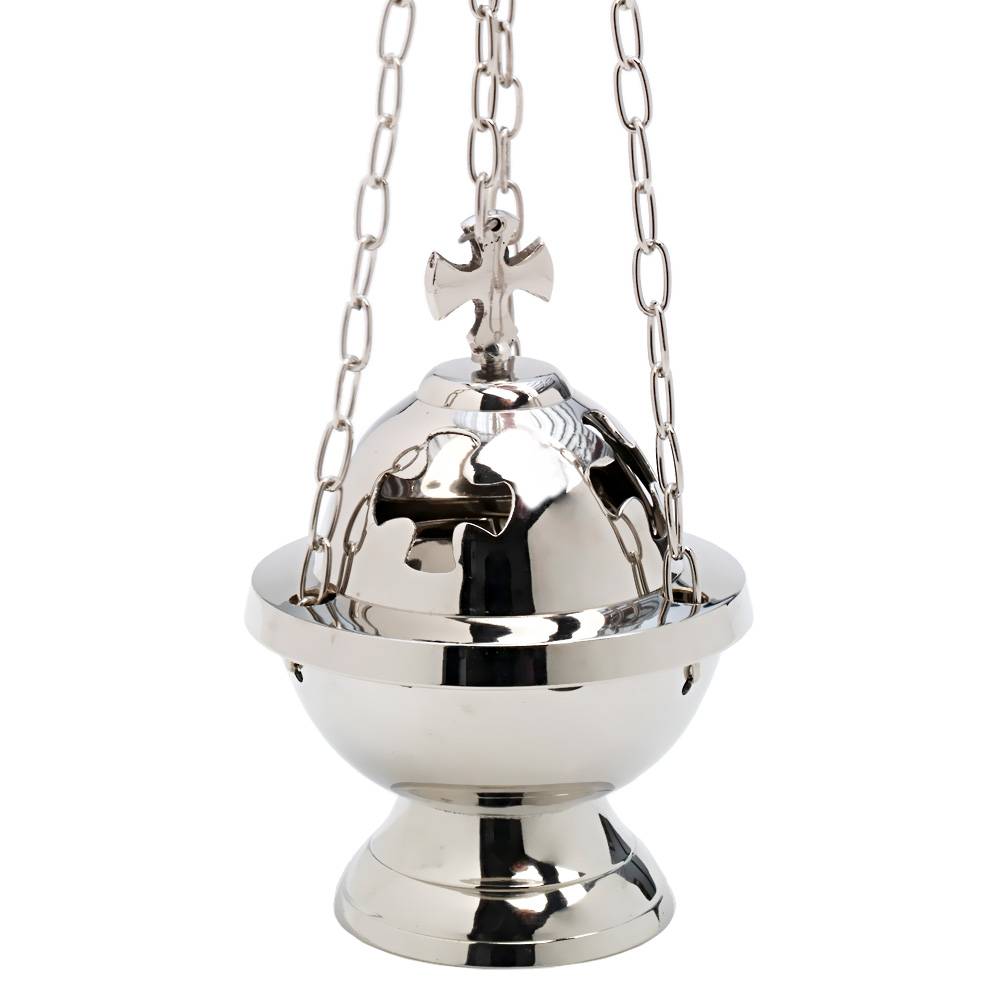 Weihrauchschwenker Weihrauchfass Silbern Messing Kette Handarbeit Rauchfass Neu - Bild 13 von 24